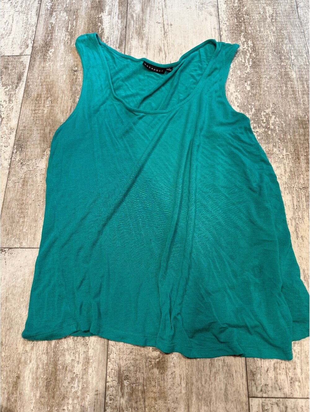 Metaphor M Teal Sleeveless Tank Top Relaxed Casual